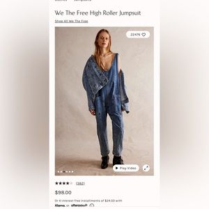 Free People We The Free High Roller Jumpsuit XS
